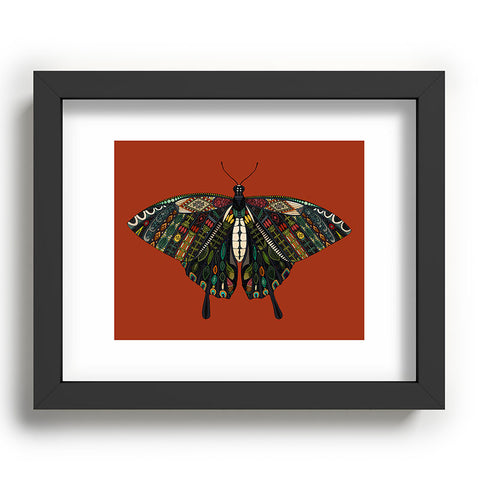 Sharon Turner swallowtail butterfly terracotta Recessed Framing Rectangle