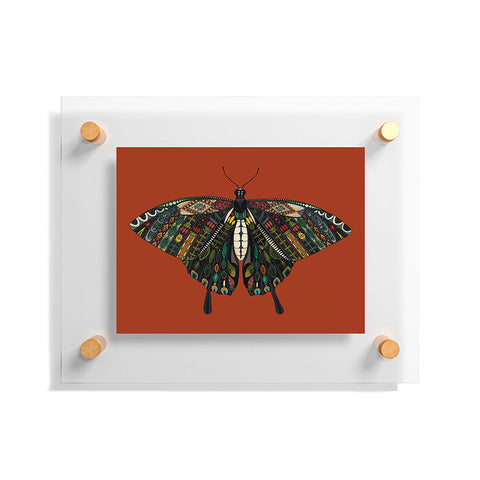 Sharon Turner swallowtail butterfly terracotta Floating Acrylic Print