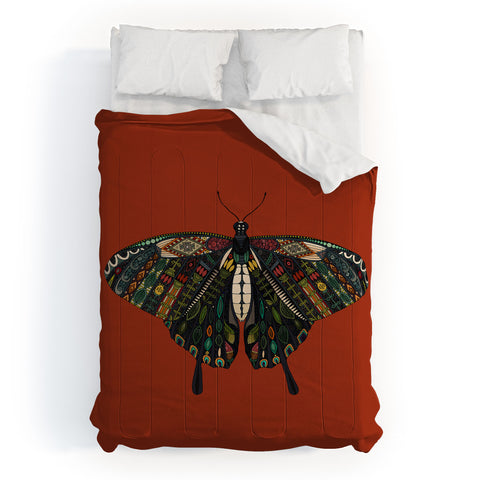 Sharon Turner swallowtail butterfly terracotta Comforter