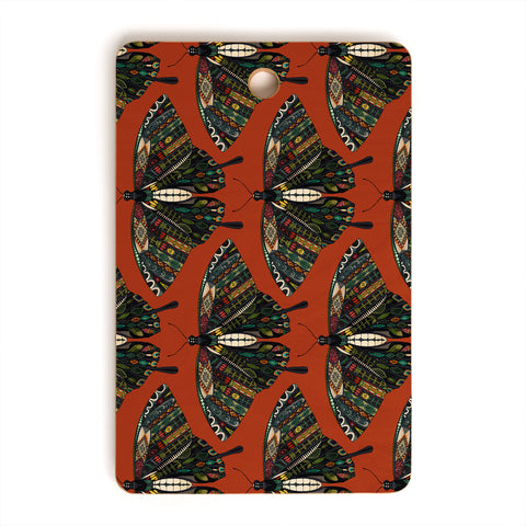 Sharon Turner swallowtail butterfly terracotta Cutting Board Rectangle