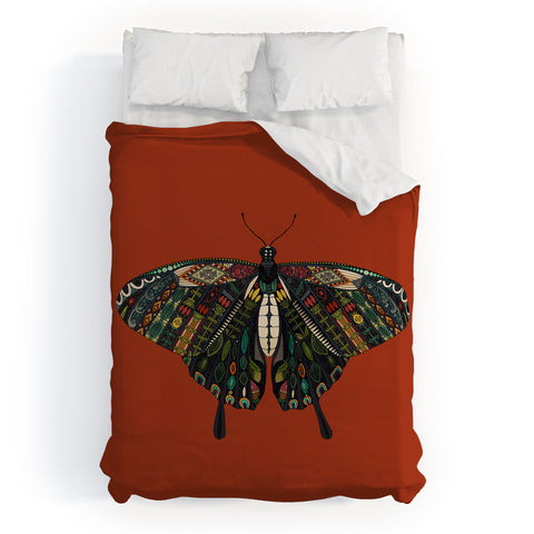 Sharon Turner swallowtail butterfly terracotta Duvet Cover