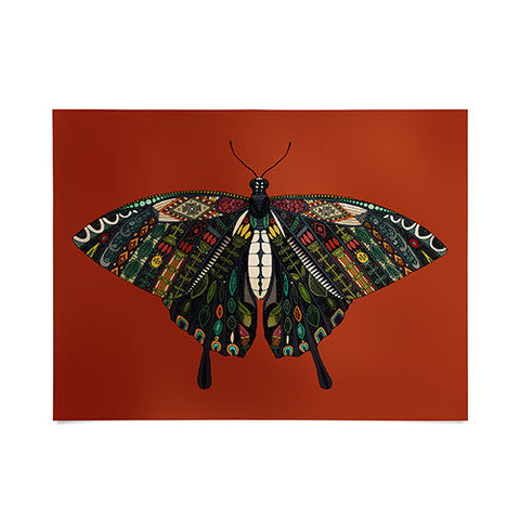 Sharon Turner swallowtail butterfly terracotta Poster