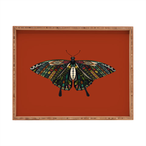 Sharon Turner swallowtail butterfly terracotta Rectangular Tray