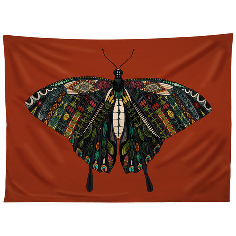 Sharon Turner swallowtail butterfly terracotta Tapestry