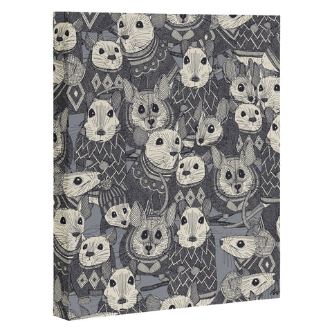 Sharon Turner sweater mice Art Canvas