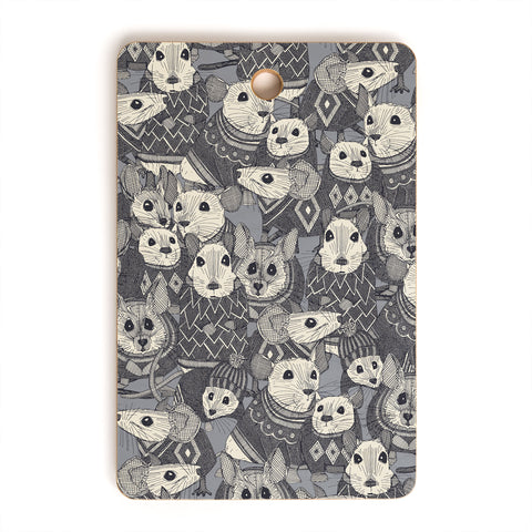 Sharon Turner sweater mice Cutting Board Rectangle