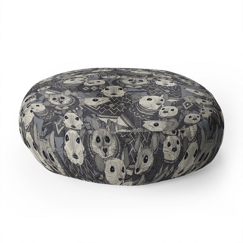 Sharon Turner sweater mice Floor Pillow Round
