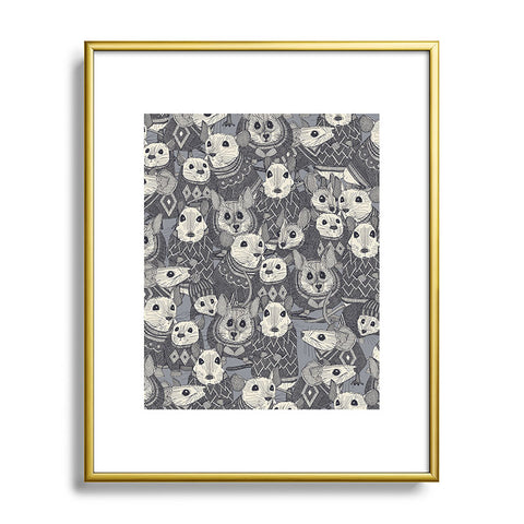Sharon Turner sweater mice Metal Framed Art Print