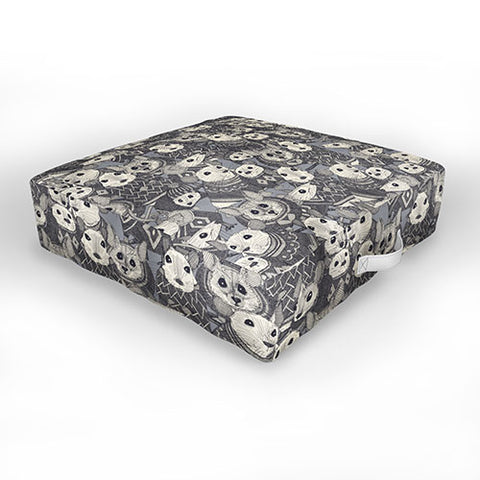Sharon Turner sweater mice Outdoor Floor Cushion