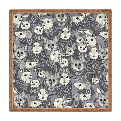Sharon Turner sweater mice Square Tray