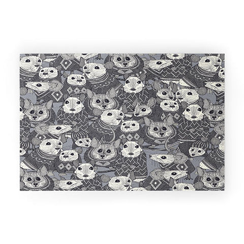 Sharon Turner sweater mice Welcome Mat