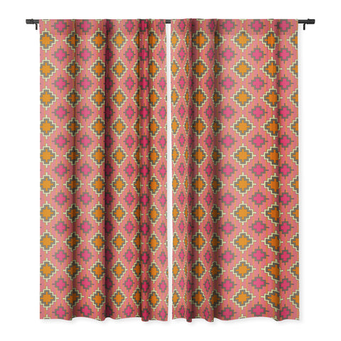 Sharon Turner Tangerine Kilim Blackout Window Curtain