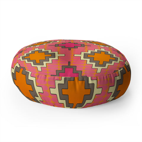 Sharon Turner Tangerine Kilim Floor Pillow Round
