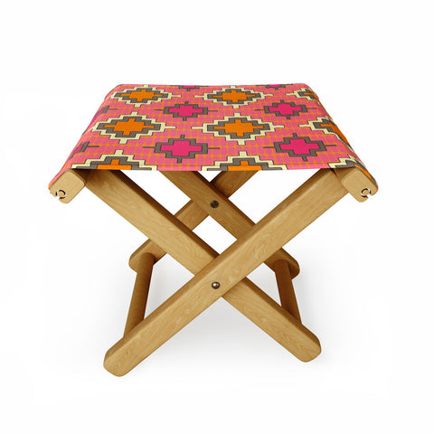 Sharon Turner Tangerine Kilim Folding Stool