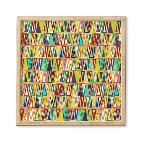 Sharon Turner Tangerine Triangles Framed Wall Art