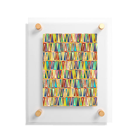 Sharon Turner Tangerine Triangles Floating Acrylic Print