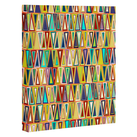 Sharon Turner Tangerine Triangles Art Canvas