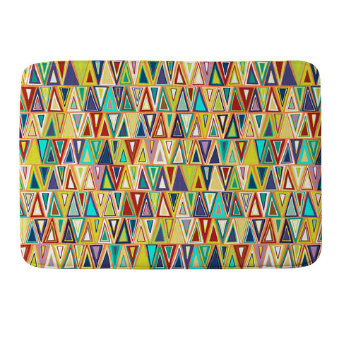 Sharon Turner Tangerine Triangles Memory Foam Bath Mat