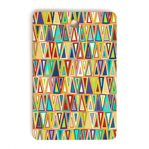 Sharon Turner Tangerine Triangles Cutting Board Rectangle