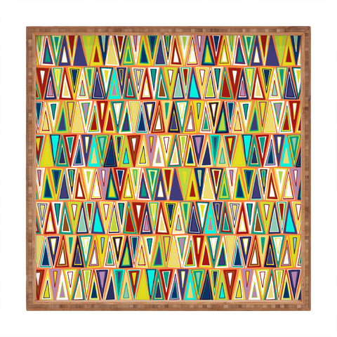 Sharon Turner Tangerine Triangles Square Tray