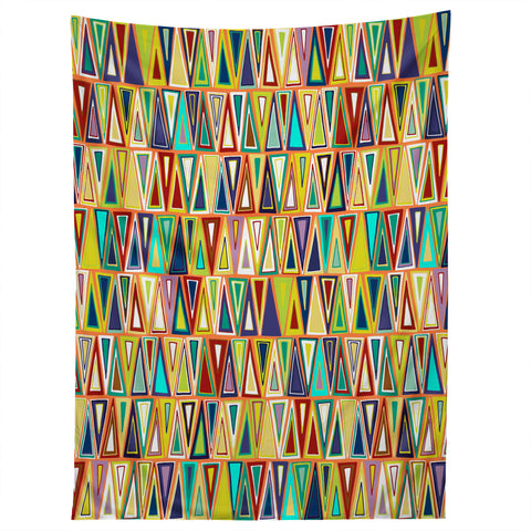 Sharon Turner Tangerine Triangles Tapestry