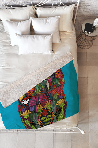 Sharon Turner Tawny Owl Fleece Throw Blanket