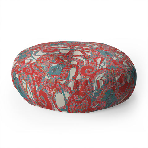 Sharon Turner tentacles Floor Pillow Round