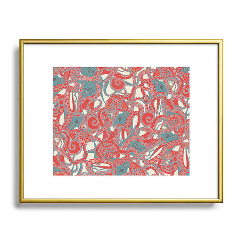 Sharon Turner tentacles Metal Framed Art Print