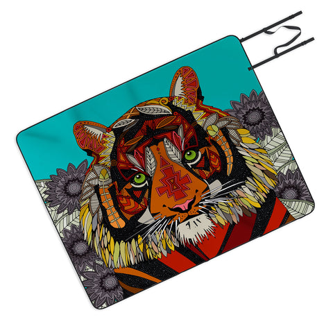 Sharon Turner Tiger Chief Picnic Blanket