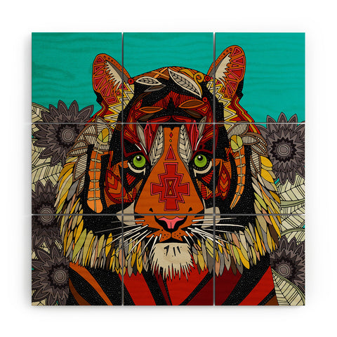 Sharon Turner Tiger Chief Wood Wall Mural