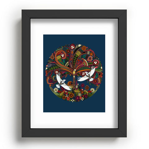 Sharon Turner tree of life blue Recessed Framing Rectangle