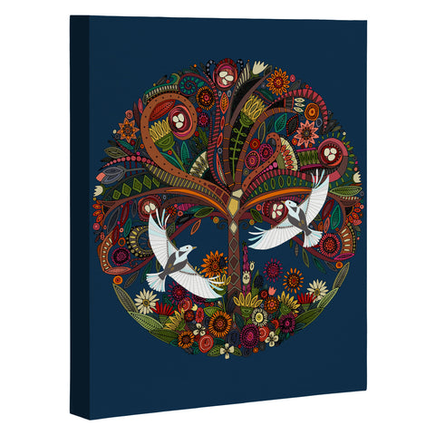 Sharon Turner tree of life blue Art Canvas