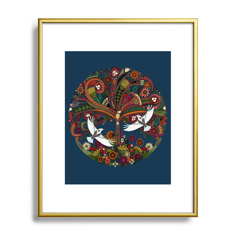 Sharon Turner tree of life blue Metal Framed Art Print