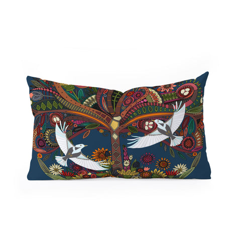Sharon Turner tree of life blue Oblong Throw Pillow
