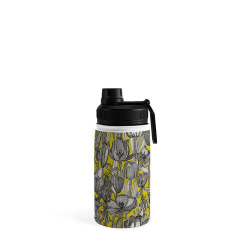 Sharon Turner tulip decay chartreuse Water Bottle