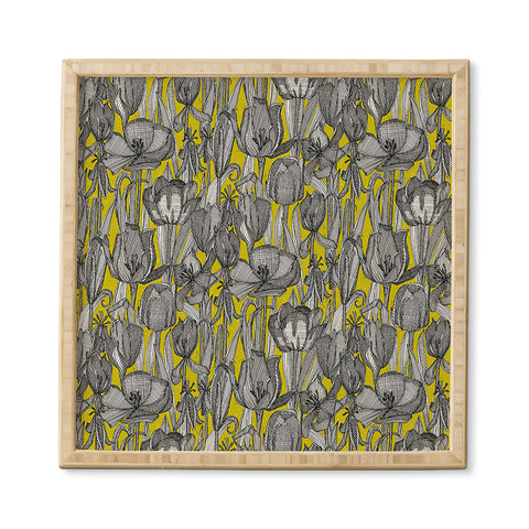 Sharon Turner tulip decay chartreuse Framed Wall Art