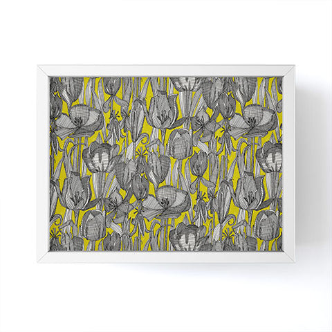 Sharon Turner tulip decay chartreuse Framed Mini Art Print