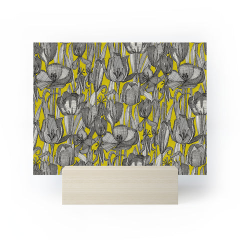 Sharon Turner tulip decay chartreuse Mini Art Print