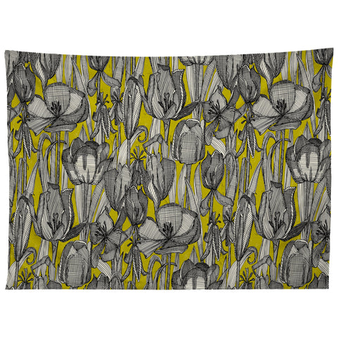 Sharon Turner tulip decay chartreuse Tapestry