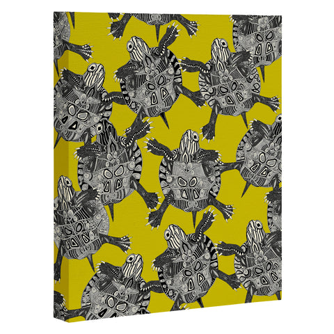Sharon Turner turtle party citron Art Canvas