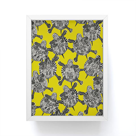 Sharon Turner turtle party citron Framed Mini Art Print