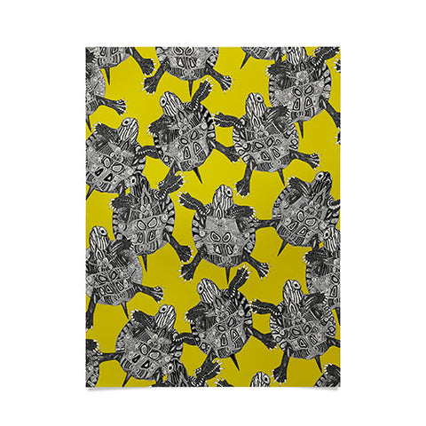 Sharon Turner turtle party citron Poster