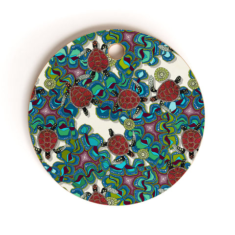 Sharon Turner Turtle Reef Cutting Board Round