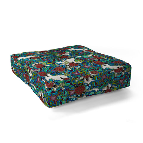 Sharon Turner Turtle Reef Floor Pillow Square