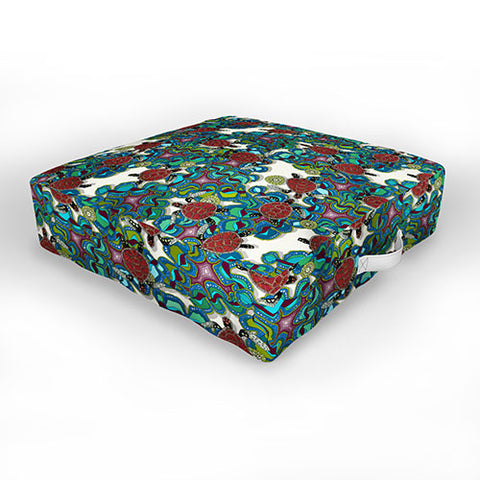 Sharon Turner Turtle Reef Outdoor Floor Cushion
