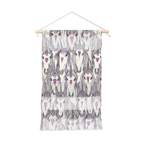 Sharon Turner unicorn love purple Wall Hanging Portrait