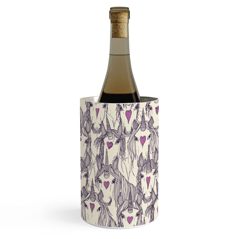 Sharon Turner unicorn love purple Wine Chiller
