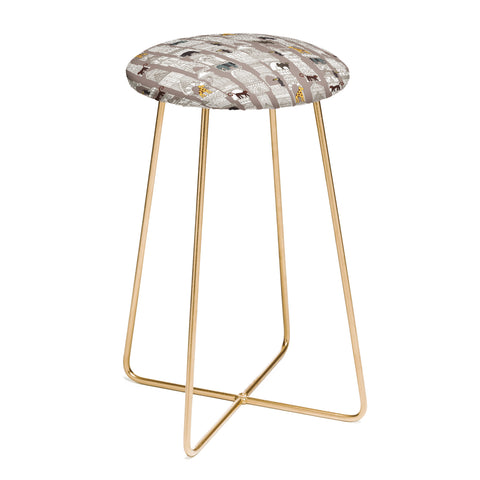 Sharon Turner urban jungle pebble Counter Stool