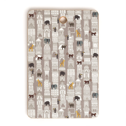 Sharon Turner urban jungle pebble Cutting Board Rectangle