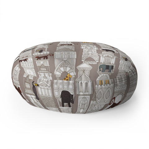 Sharon Turner urban jungle pebble Floor Pillow Round